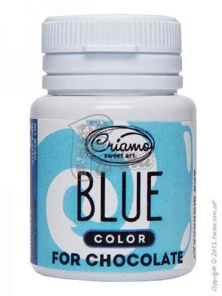 Краситель пищевой для шоколада Criamo Голубой/Blue 18г< фото цена